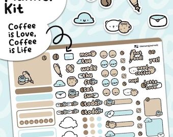 Planner Kit | Coffee is Love, Coffee is Life (Hobonichi Cousin Compatible)