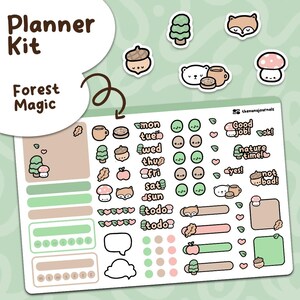 Kit de planificación / Magia del bosque (compatible con Hobonichi Cousin)