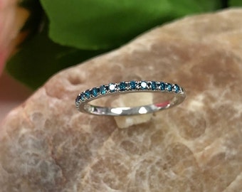 Blue Diamond Ring Etsy