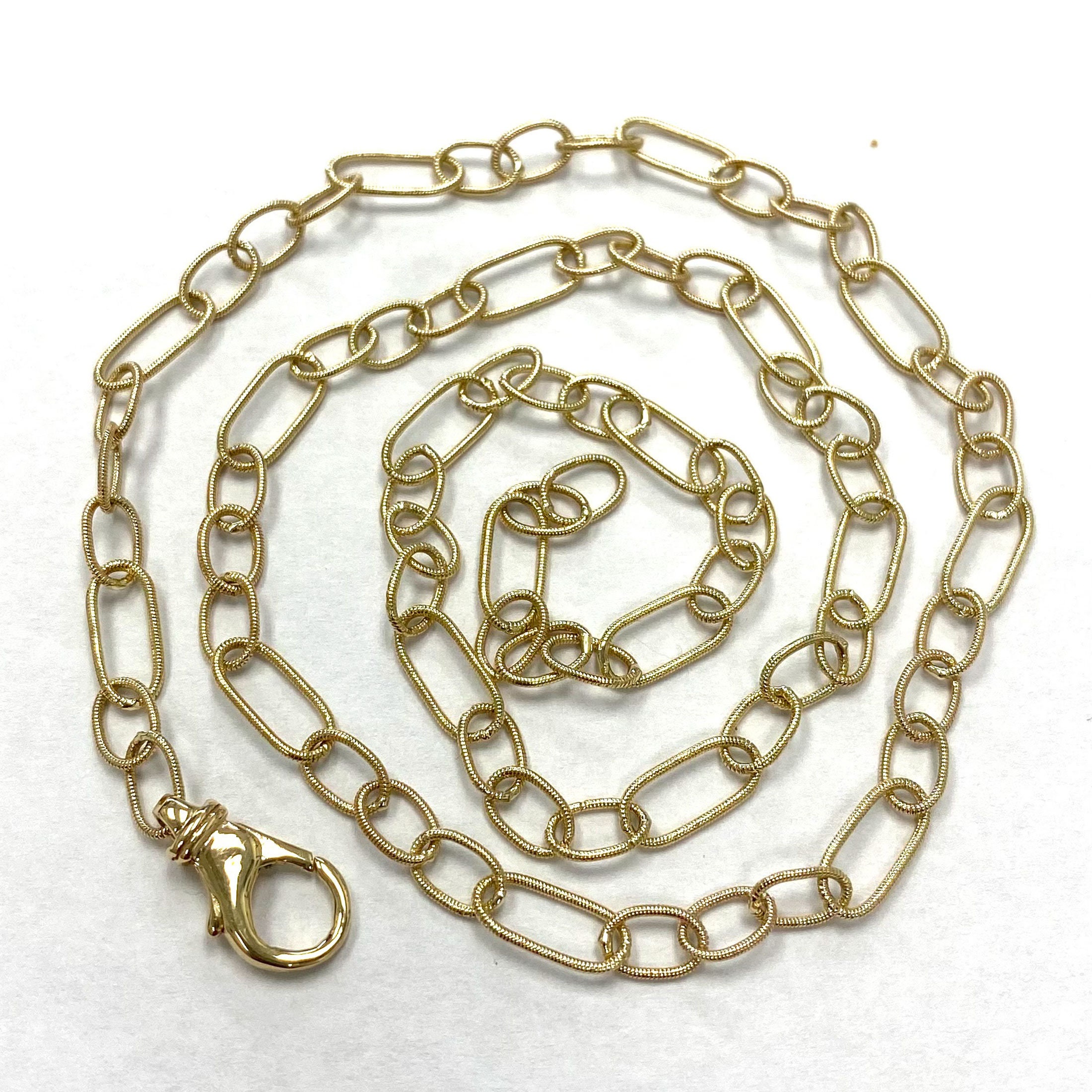 Figaro Kette Gelbgold 2mm 16 Zoll Damen Halskette Italien 14 Karat Gelbgold Figaro Kette 2 Mm, 16 Zoll – Italienische Qualität, Damenkette Mit Federring 585 Gold