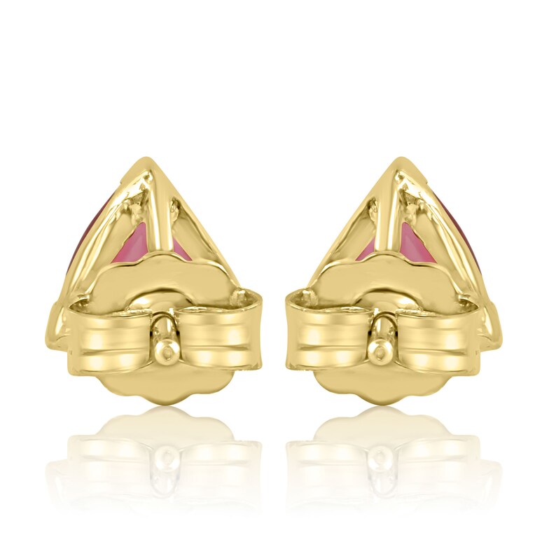 1 Carat Tourmaline Stud Earrings in 14k Yellow Gold Genuine Etsy