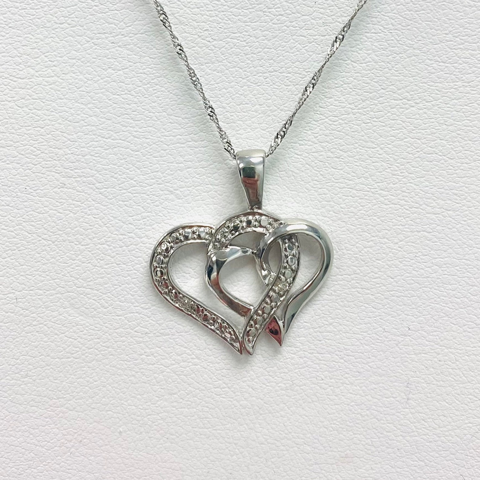 Diamond Heart Love Token Small Mixed Clip Extension Necklace main image 0