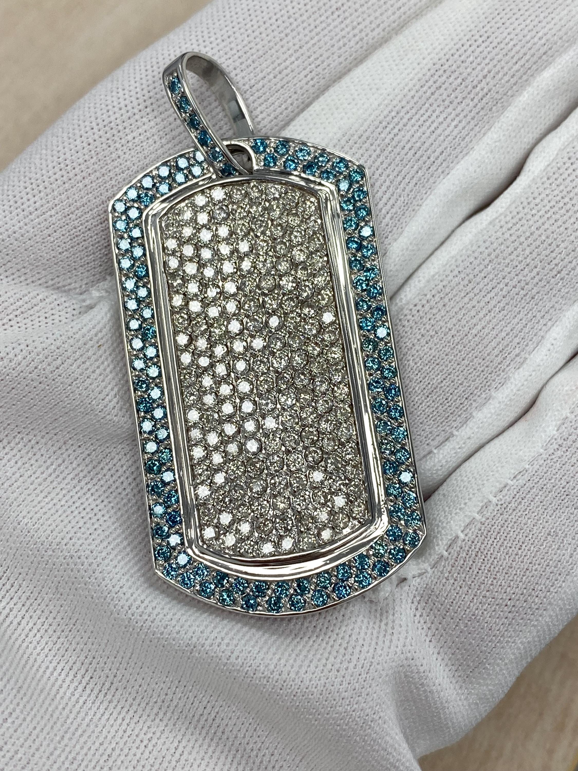 Mens diamond dog tag pendants sale