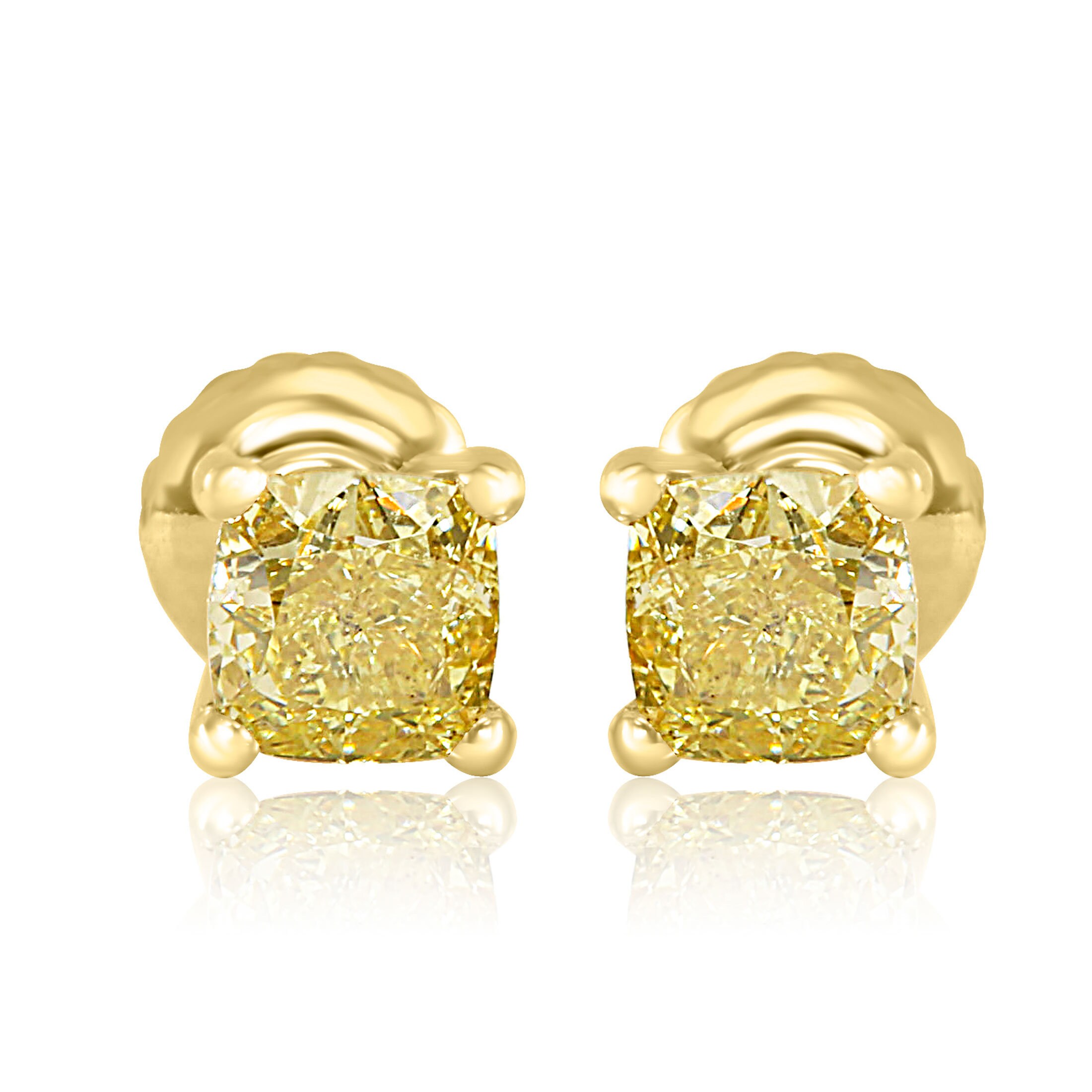 Yellow diamond earrings sale mens