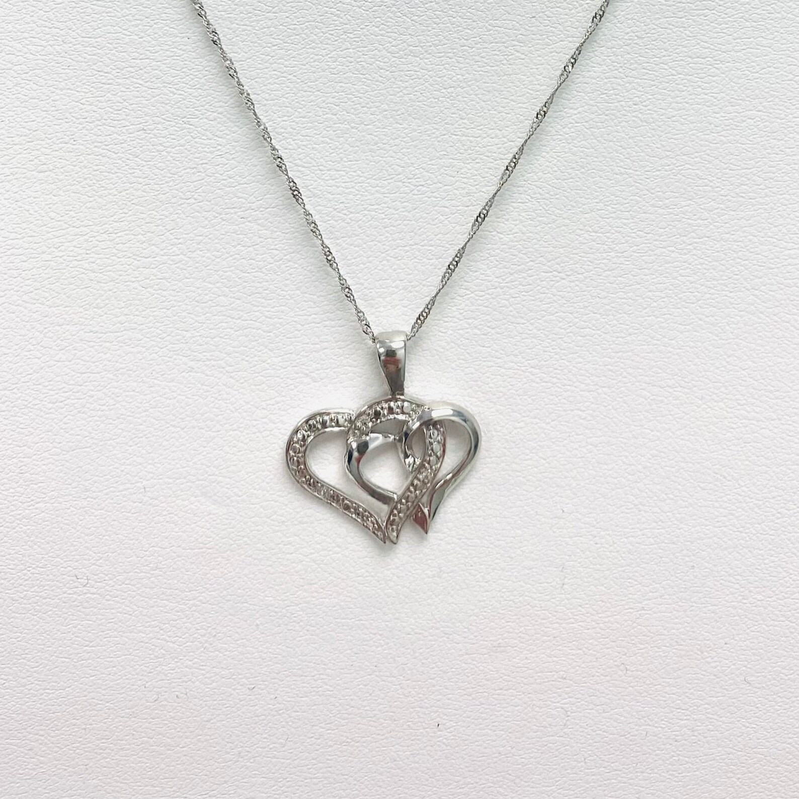 Diamond Heart Love Token Small Mixed Clip Extension Necklace main image 1