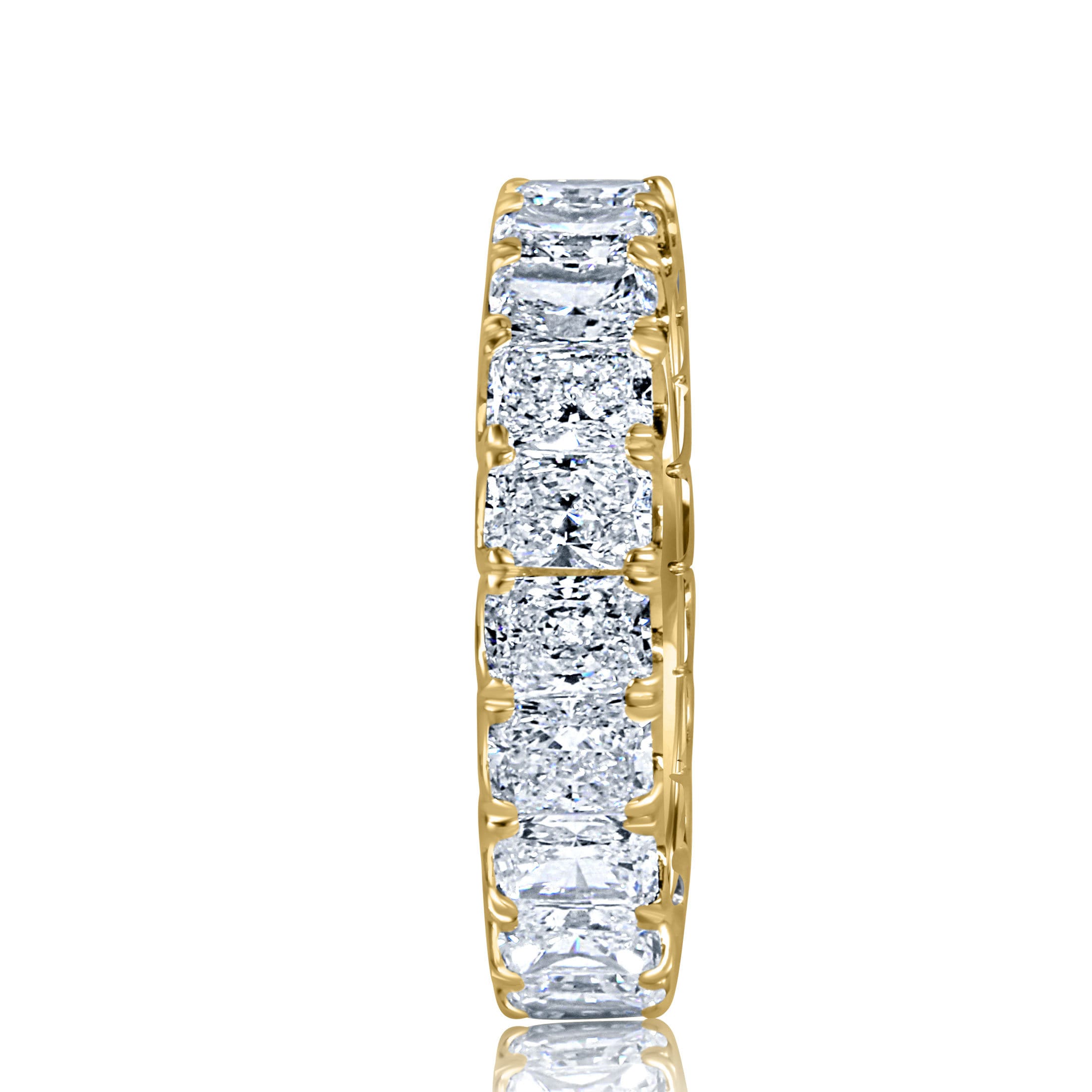 Radiant Cut Lab Grown Diamond Eternity Band, 14k Gold Stackable Ring 4. ...
