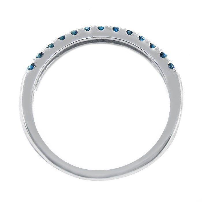 0.25Ct Fancy Blue Diamond Ring Pave Set Wedding Band Blue | Etsy