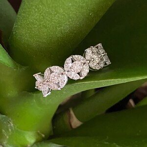 1.80Ct Floral Wedding Band Lab Grown Marquise & Round Cut Diamond, Lab Created Diamond Ring, Anniversary Ring 14k White Gold, Gift for Her