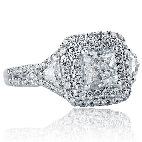 Princess Cut Diamond Engagement Ring - Three Stone – Concierge Diamonds