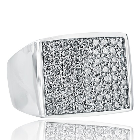 Mens genuine on sale diamond rings