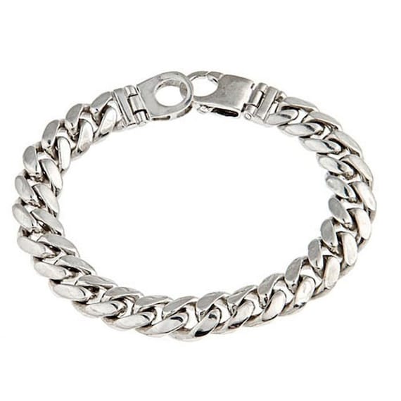 White gold curb link best sale bracelet