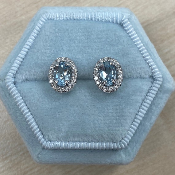 14K Solid Yellow Gold 1/4 Carat Genuine Rare Blue Diamond Sl1 Earrings –  Bonjour Jewelers