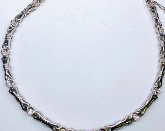 0.60 Ct Round Cut Diamond Bracelet, 14k White Gold, Bridal Bracelet
