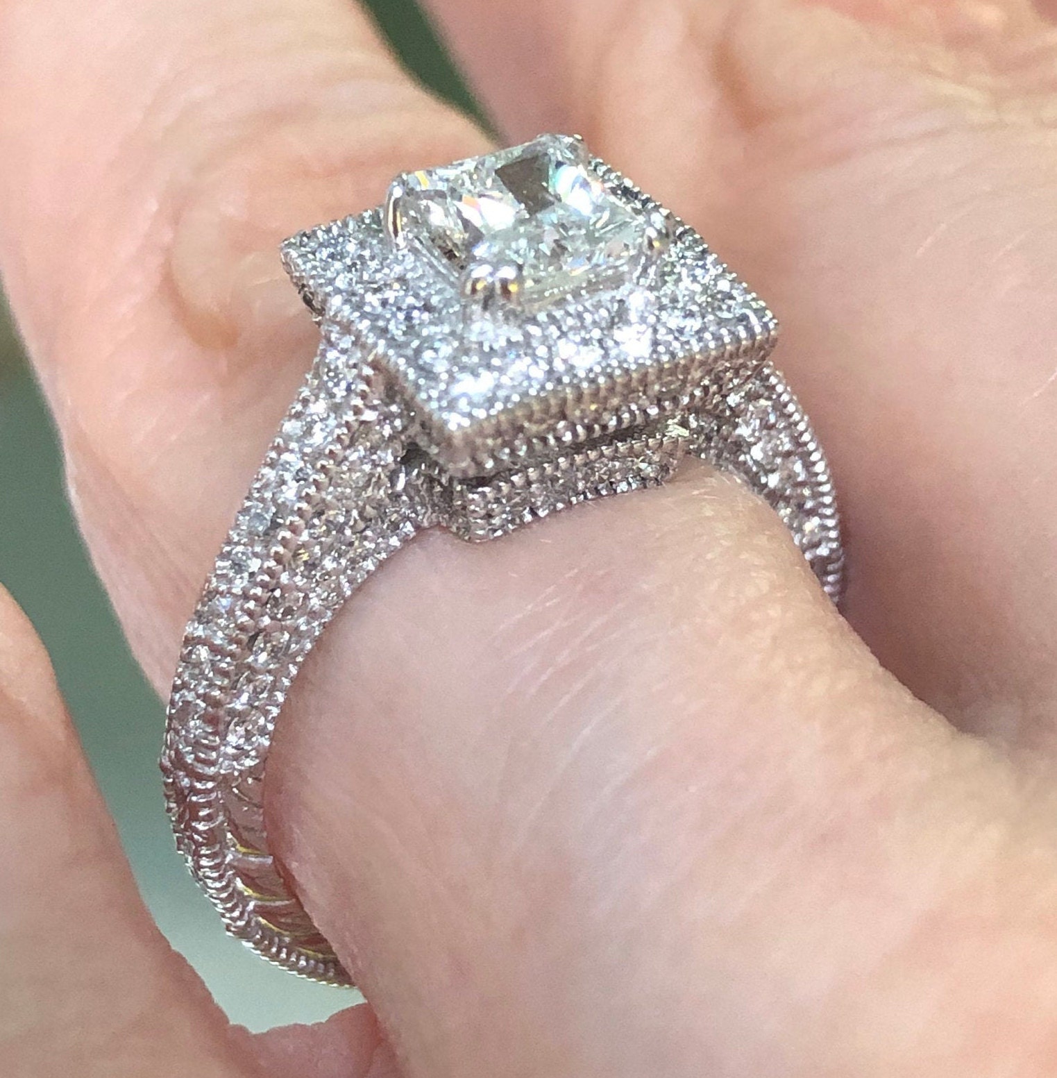 Big princess cut ring sale