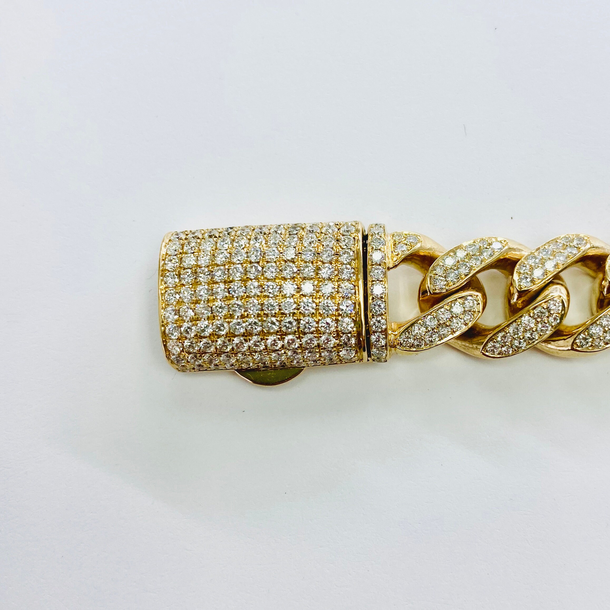 6.25 Ct 14k Solid Gold Miami Cuban Link Diamond Bracelet for | Etsy