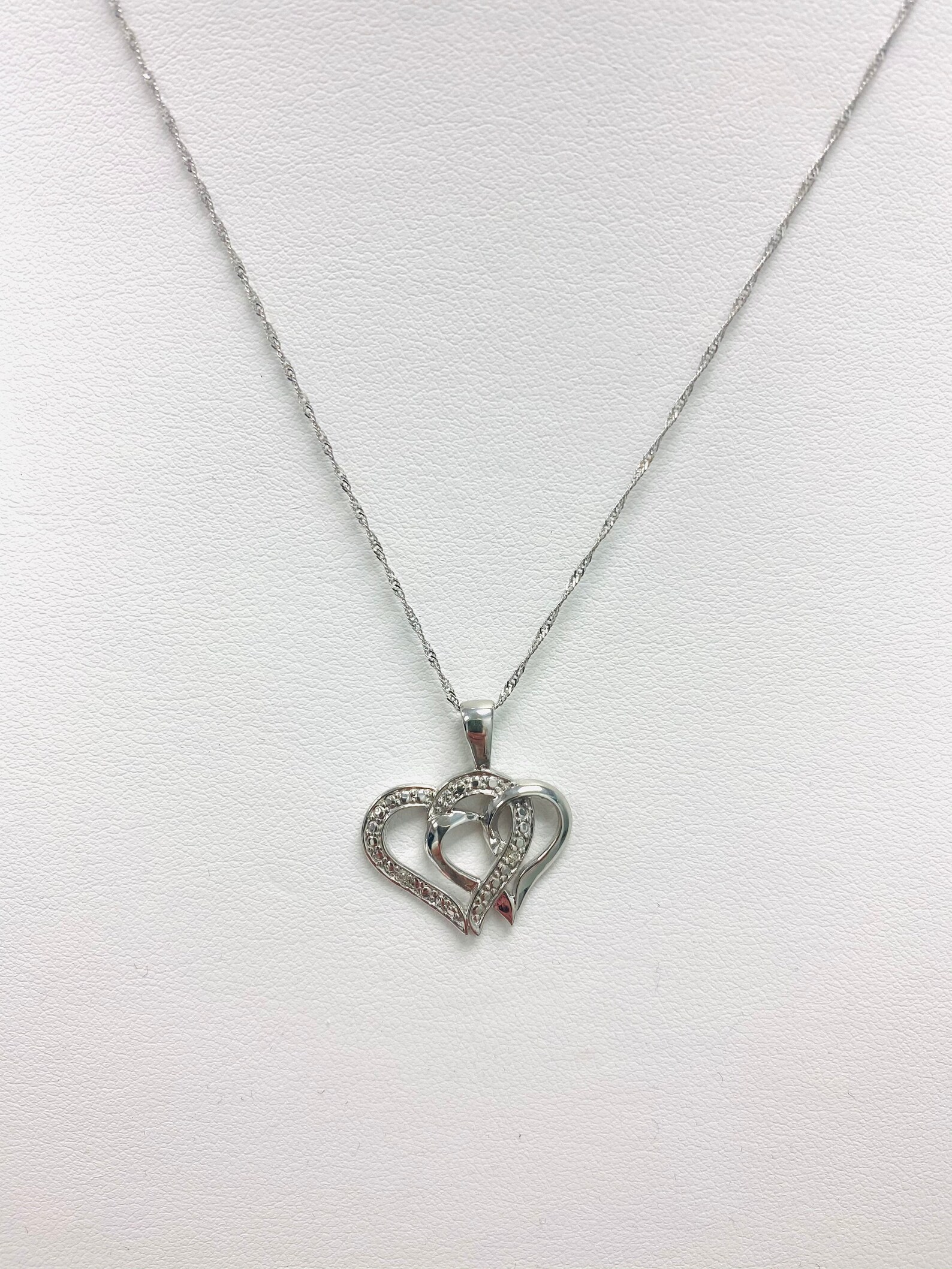 Diamond Heart Love Token Small Mixed Clip Extension Necklace