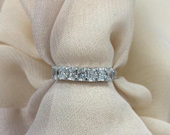 14k Gold 1 Carat Radiant Cut Lab Diamond Wedding Band