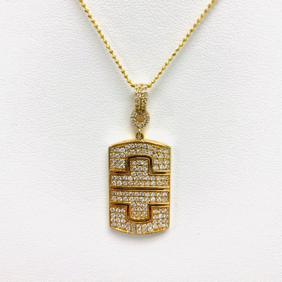 Mini gold dog tag necklace cheap