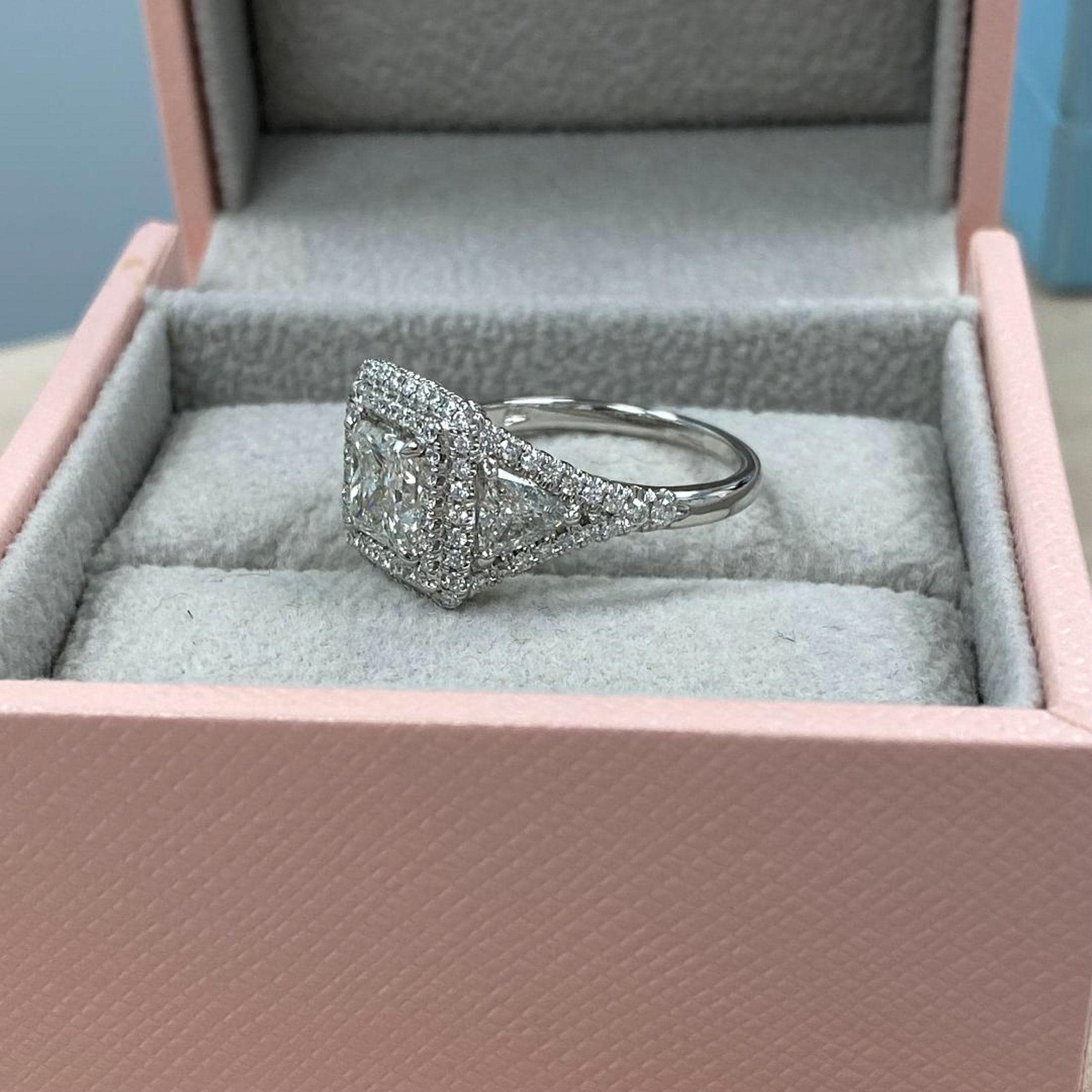 最新グッズがいっぱい 2.95ct Brilliant Princess Cut Designer
