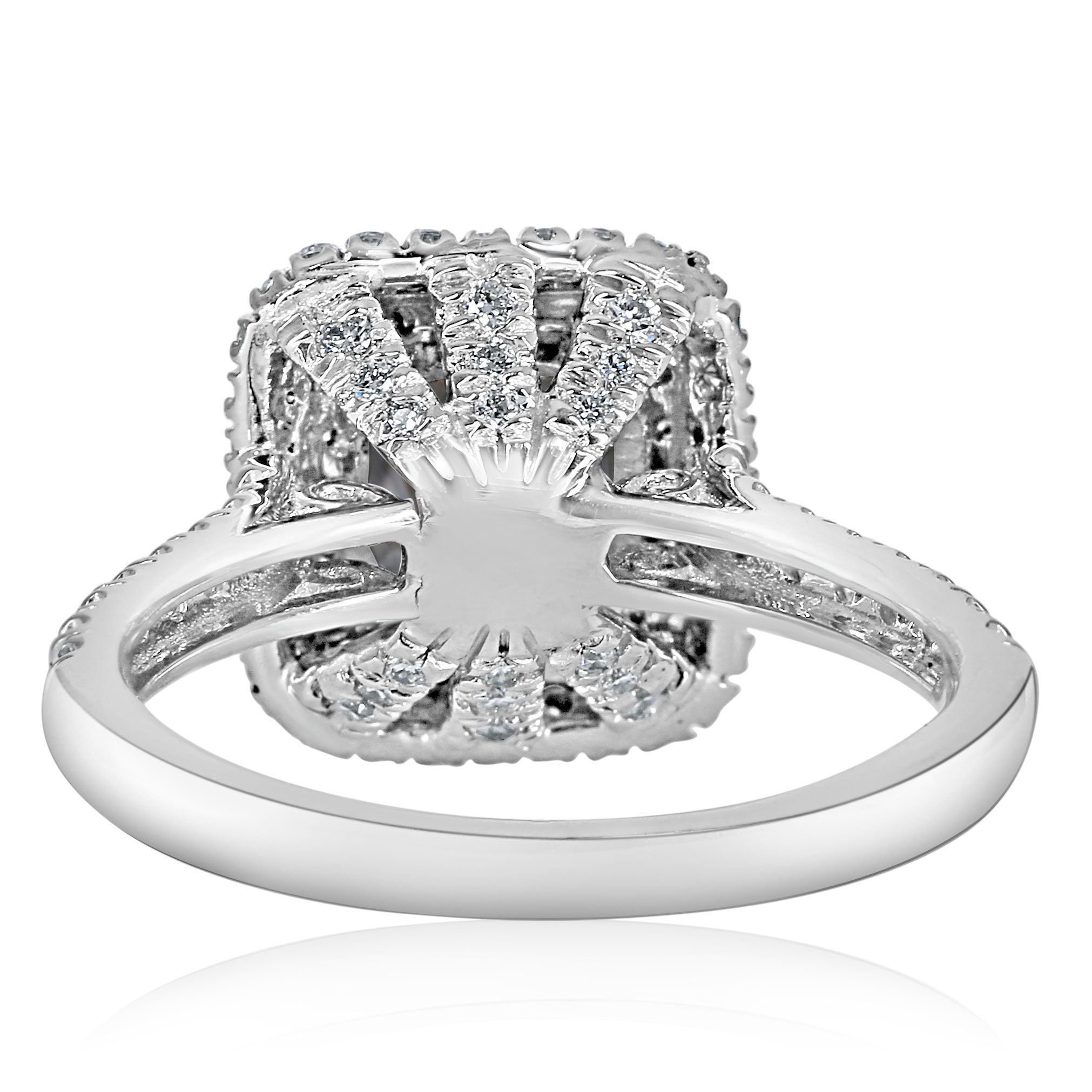 1.69Ct Princess Cut Engagement Ring Princess Double Halo Etsy