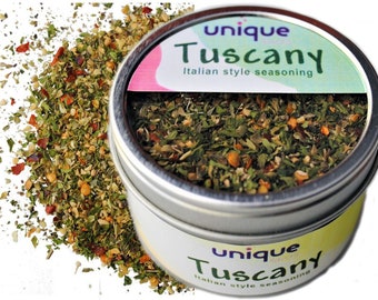 Italian Inspired Spicy Seasoning Blend Tuscany 1.5 oz tin - Unique Flavors
