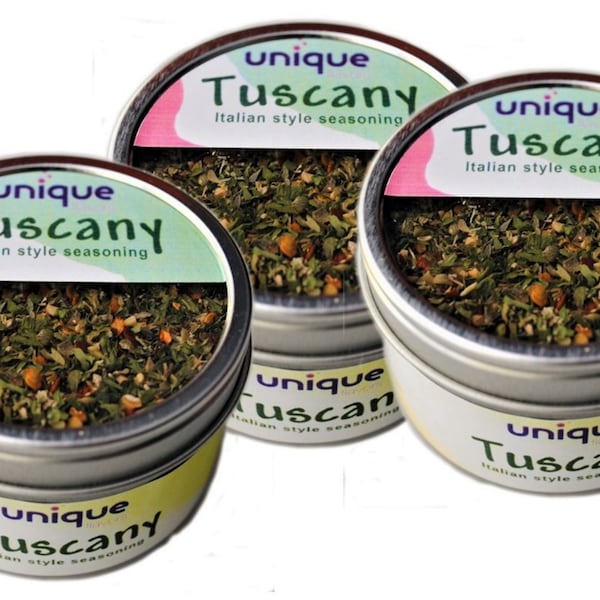 Pizza Spice Tuscany Italian Inspired Bread Dipping Seasoning Each 1.5oz Tin Cans 3-Pack - Gourmet Ingredients - Unique Flavors