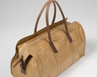 browm duffle bag , weekend paper bag, unisex bag, cabin flight bag, Gym Bag, Carry On Travel Bag, Overnight Bag, alushbags