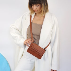 Billetera de cuero para mujeres, billetera monedero, billetera de cuero marrón billetera de clutch para mujeres, bolsa pequeña de cuerpo cruzado, bolso pequeño, billetera de teléfono celular
