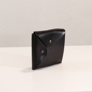 Black leather wallet, Classic Men's wallet, Wallet for Him, Christmas Gift for him, Card and Coin Wallet image 7
