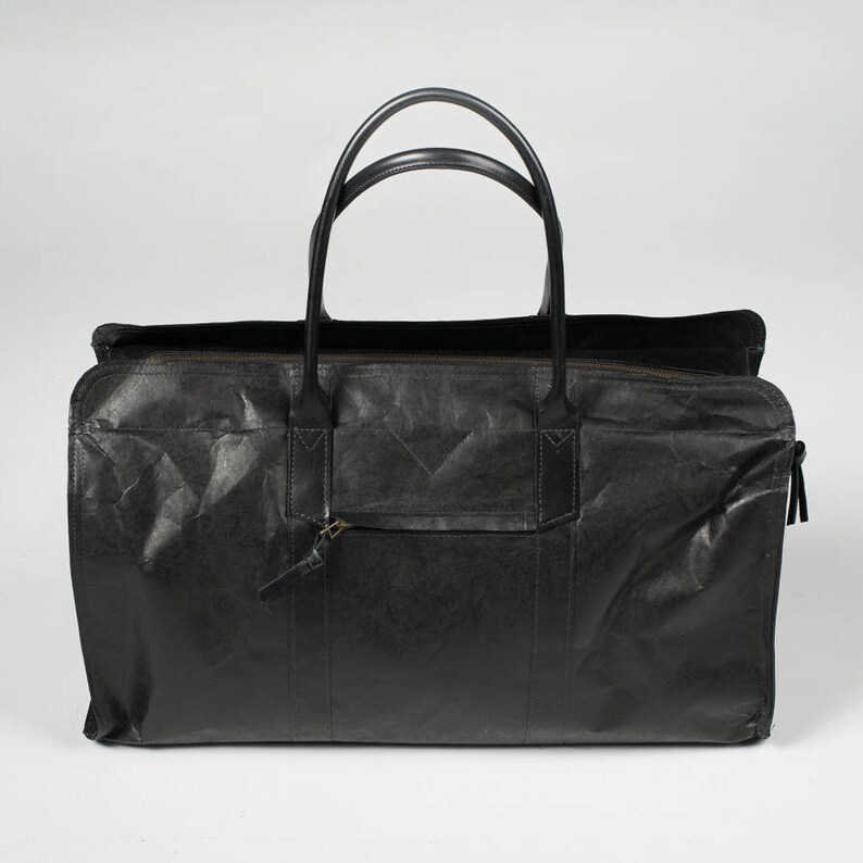 lightweight bag, Travel bag, vegan bag, Tan Overnight Bag, Tyvek Material , Weekender Bag, Oversized Travel Bag, Unisex, Traveller Gift image 6