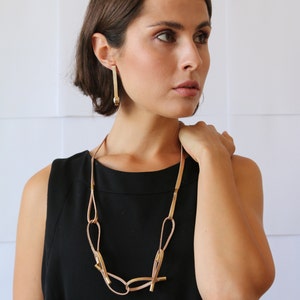 Oversize Necklace, leather necklace, statement necklace, image 3