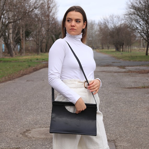 Leather top handle clearance bag