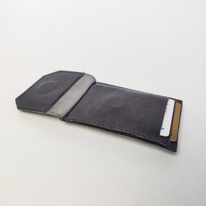 portefeuille en cuir minimaliste, portefeuille de poche, porte-carte de crédit, étui de carte de crédit, porte-carte, portefeuille en cuir mince Pochette de carte de crédit image 2