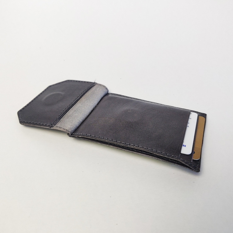 portefeuille en cuir minimaliste, portefeuille de poche, porte-carte de crédit, étui de carte de crédit, porte-carte, portefeuille en cuir mince Pochette de carte de crédit image 2