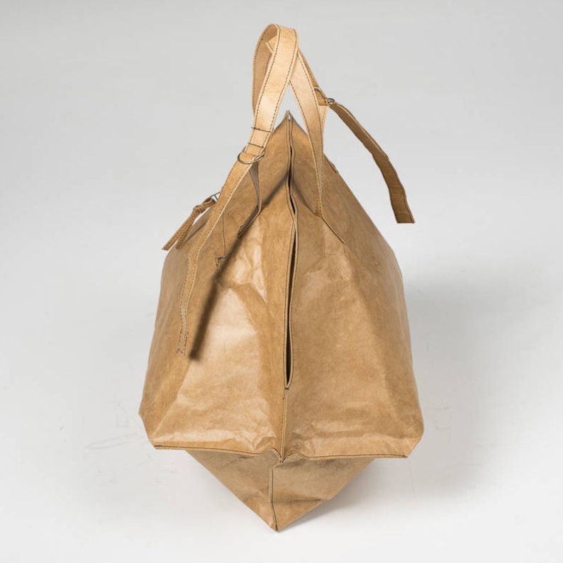 Tyvek paper handbag Big Tyvek waterproof bag Brown Tyvek tote Bag Vegan bag eco bag tyvek paper bag Brown Vegan bag