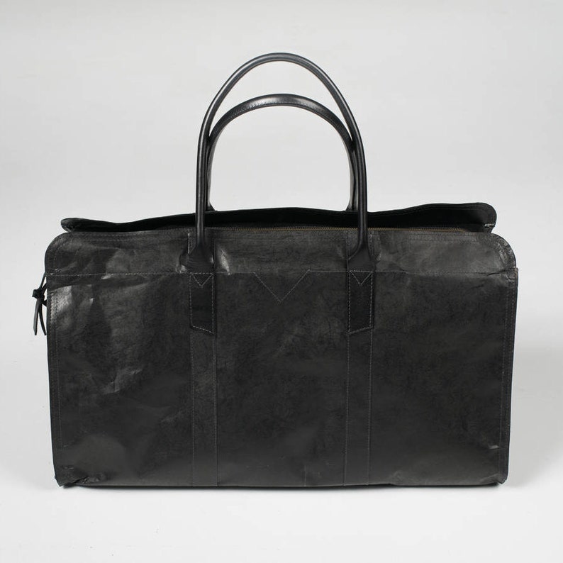 lightweight bag, Travel bag, vegan bag, Tan Overnight Bag, Tyvek Material , Weekender Bag, Oversized Travel Bag, Unisex, Traveller Gift image 7