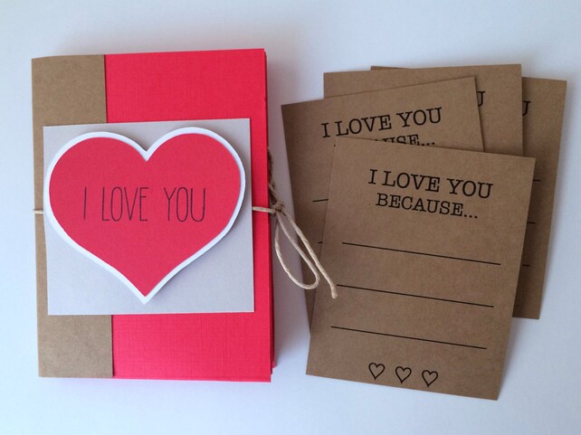 4x3 mini i love you because book love notes valentines gift red coupon book for husband