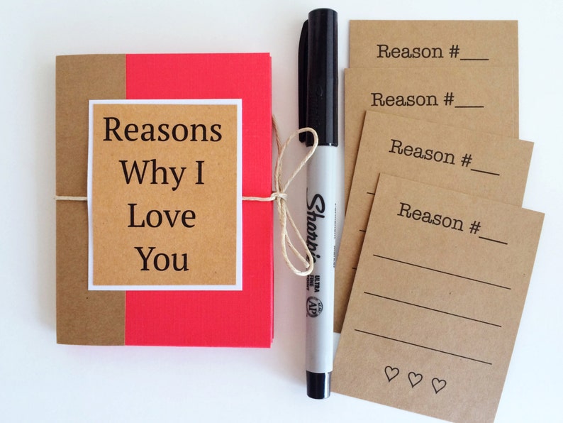 Reasons Why I Love You Gift/ Gift For Boyfriend/ DIY Anniversary Gift/ Unique Husband Gift/ Boyfriend Gift Ideas/ Gift Under 10/ Custom Card 