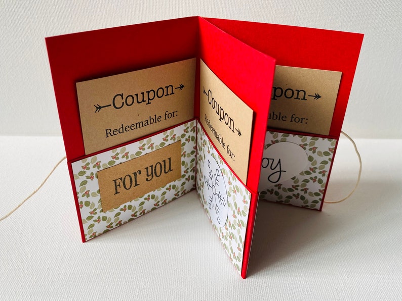 Christmas gift pocket book gift card holder Handmade Etsy