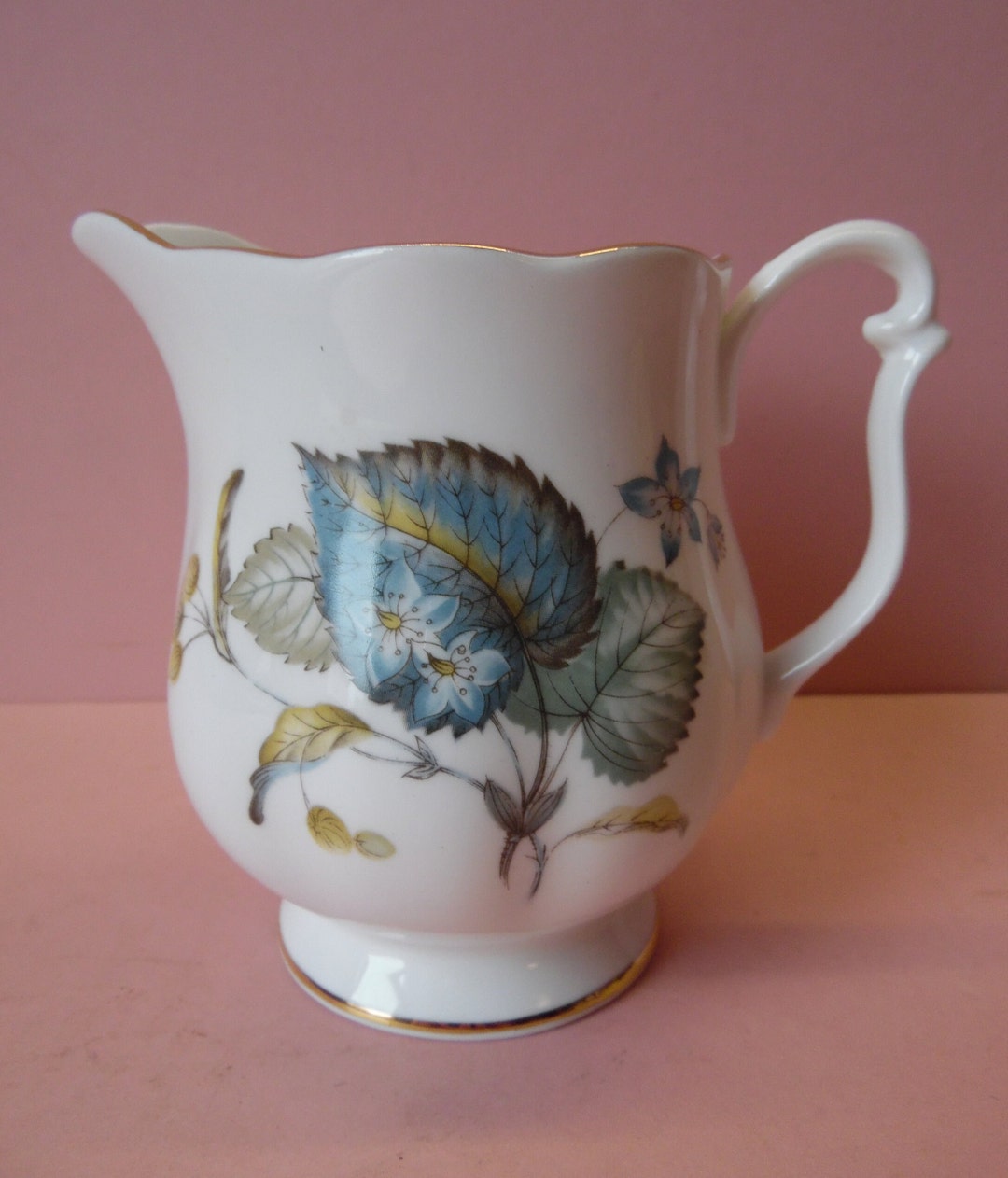 Queen Anne Bone China Autumn Leaves Milk/cream Jug Borage Etsy