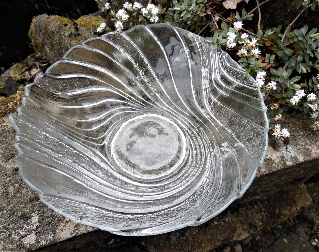 Textured Art Glass Abstract Fruit Bowl 10 Etsy UK