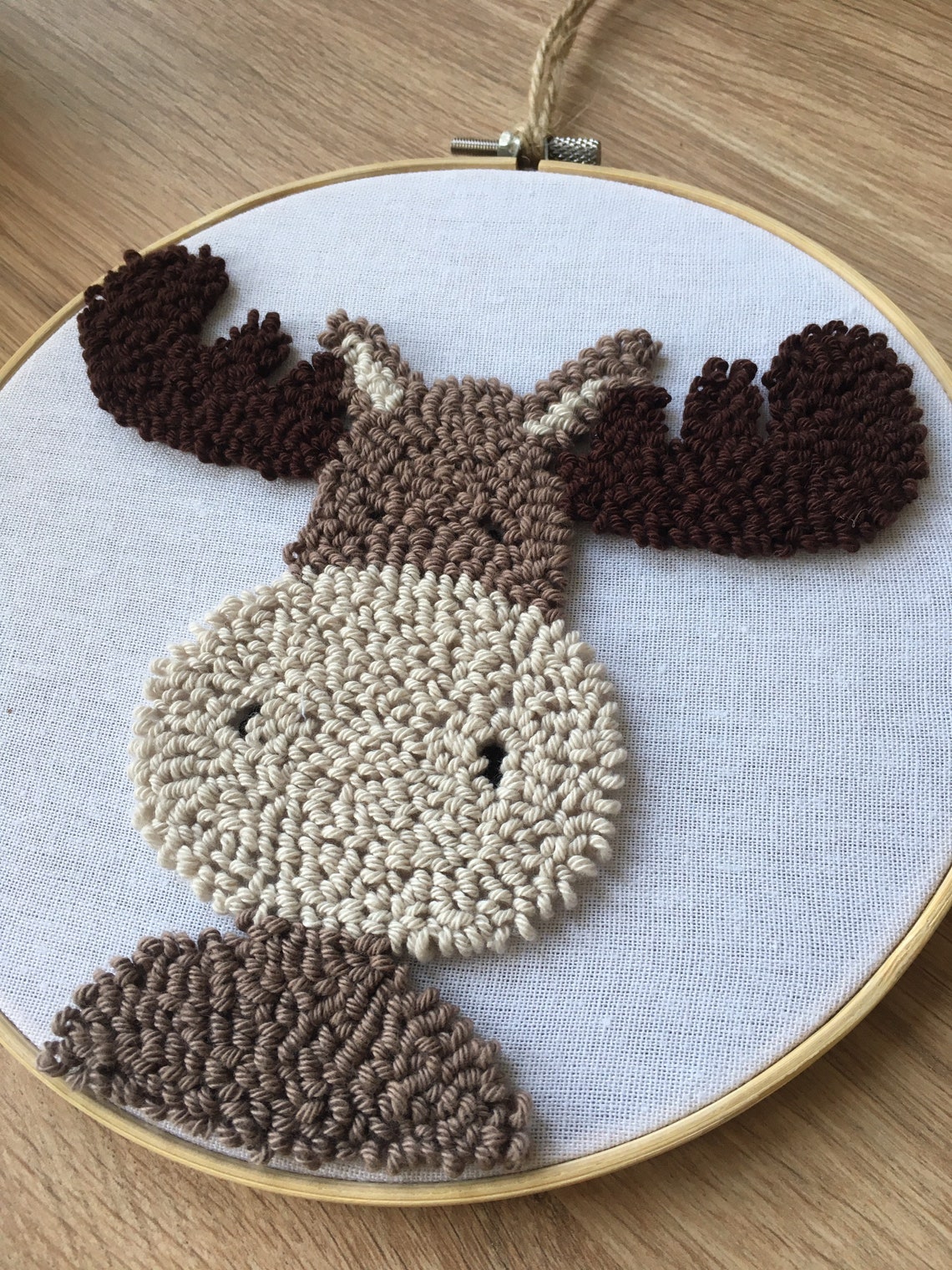 Moose Punch Needle Embroidery Etsy