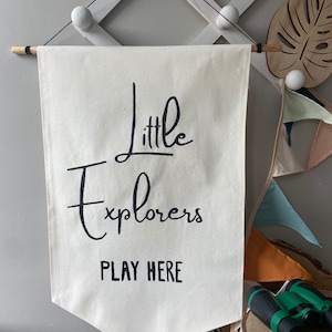 Little Explorers Play Here Flag