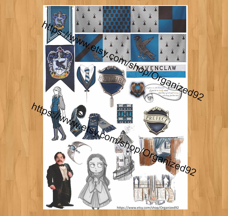 Ravenclaw Printables / Printable Hogwarts Stickers / Harry | Etsy