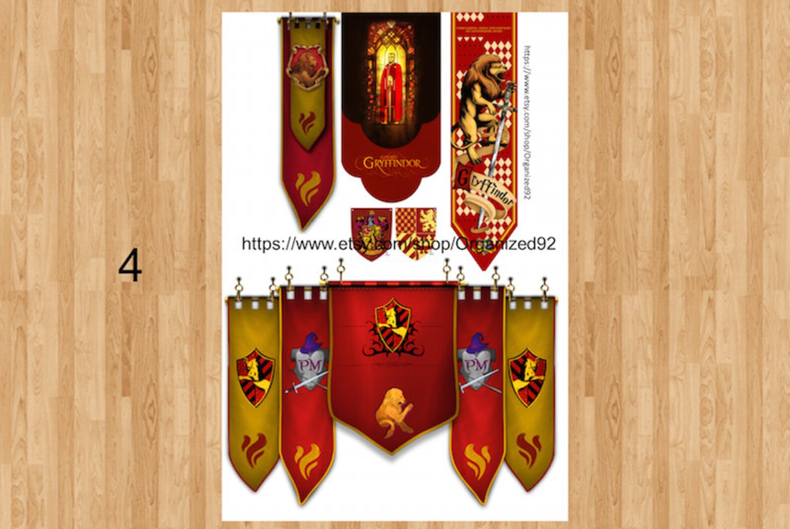 Gryffindor Printables / Printable Hogwarts Stickers / Harry | Etsy
