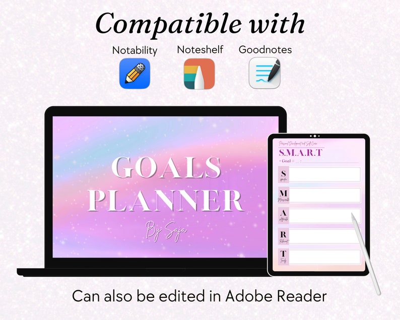 2024 New Year Resolutions GOALS 2024 Planner Digital Goal Planner Goals