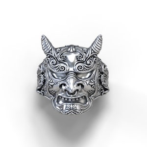 Hannya Demon ring - Noh mask