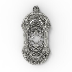 Vintage column pendant - sterling silver