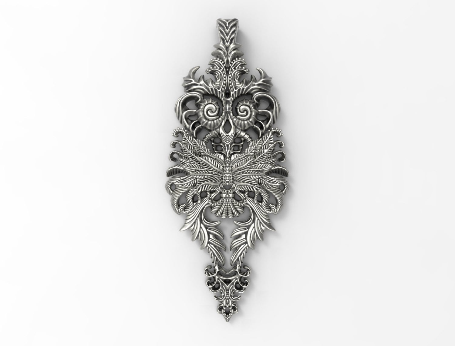 Gothic owl pendant