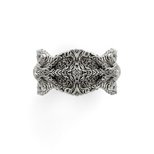 Tribal organic ring - sterling silver